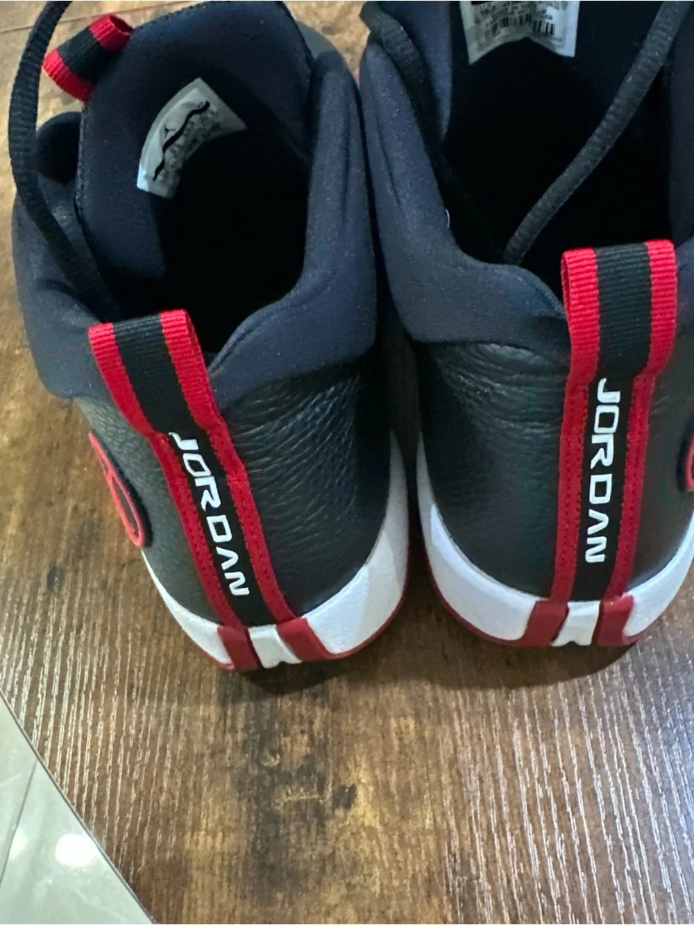 Jordan Men’s Black and Red Low-Top Basketball Sneakers